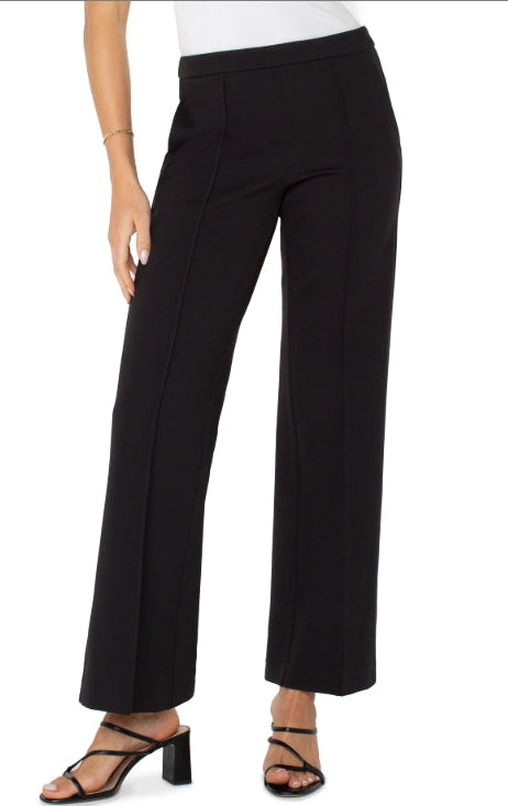 Kayla Pull-on Wide Leg Trouser, Black