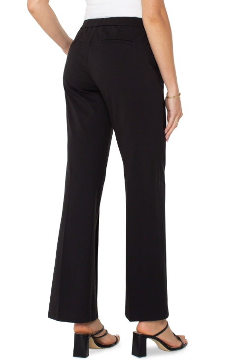 Kayla Pull-on Wide Leg Trouser, Black