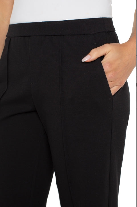 Kayla Pull-on Wide Leg Trouser, Black