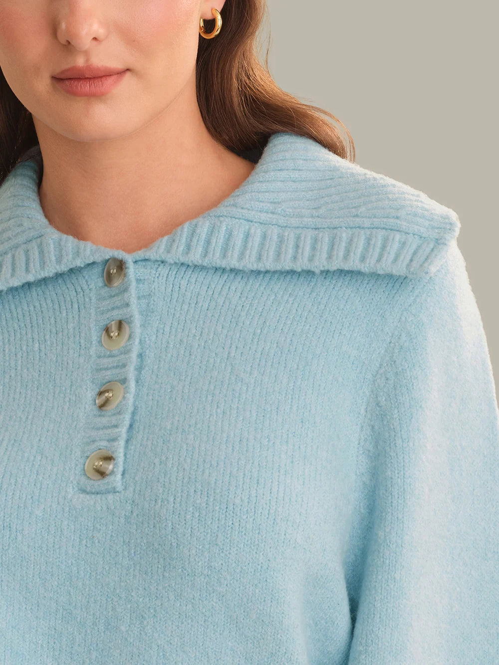 Susannah Lofty Button Henley, Winter Sky