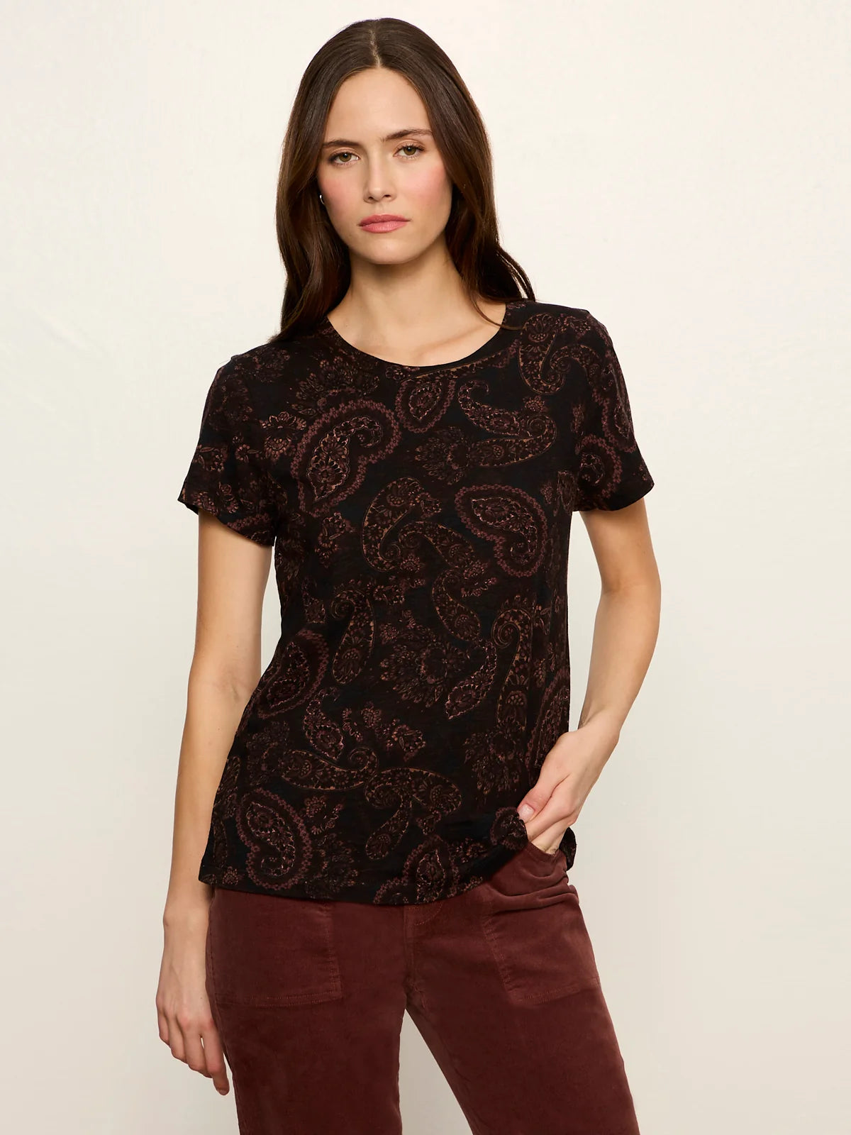The Perfect Tee, Cocoa Paisley