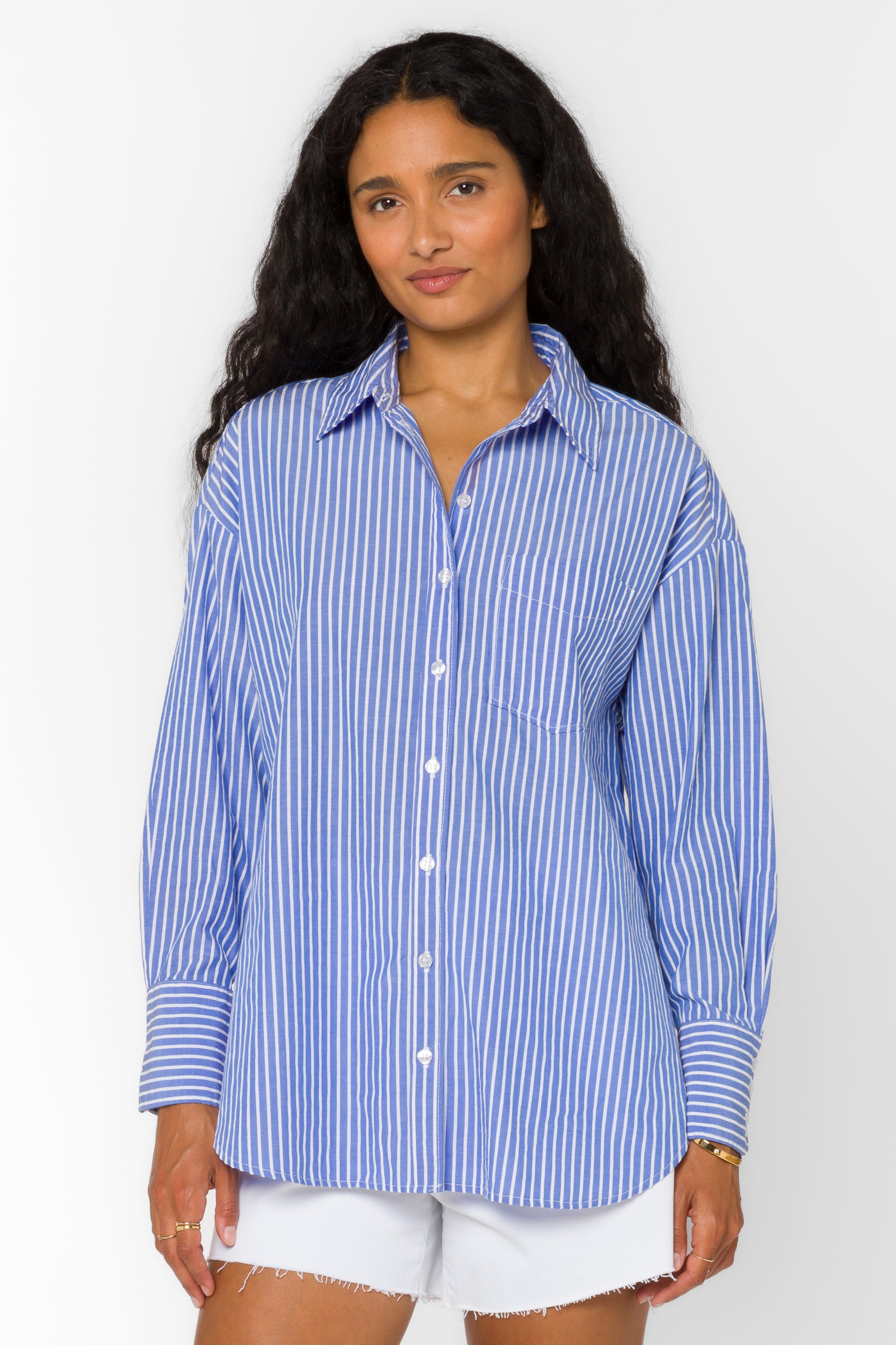 Waylon Blue & White Stripe Shirt