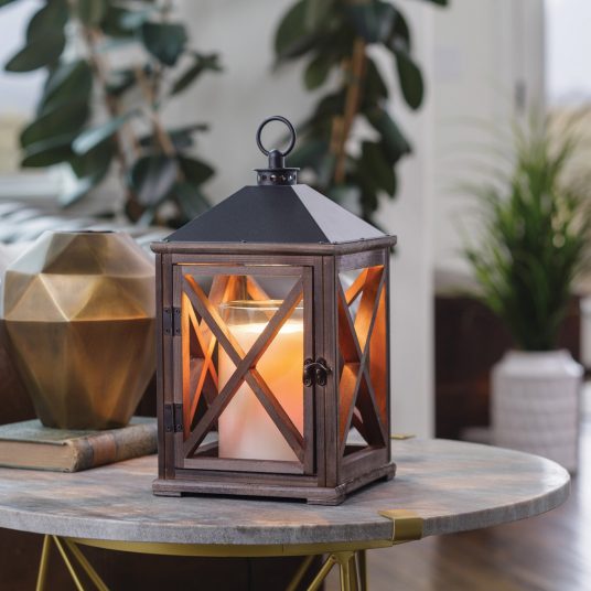 Wooden Candle Warmer Lantern