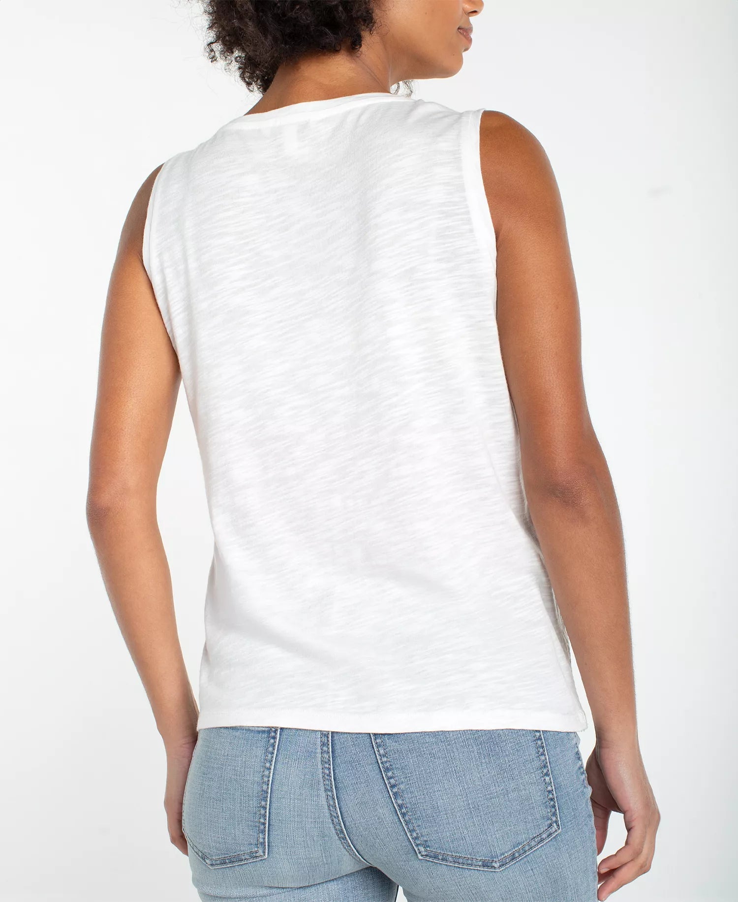 Sleeveless Lace to Knit Hybrid Top, Whipped Cream