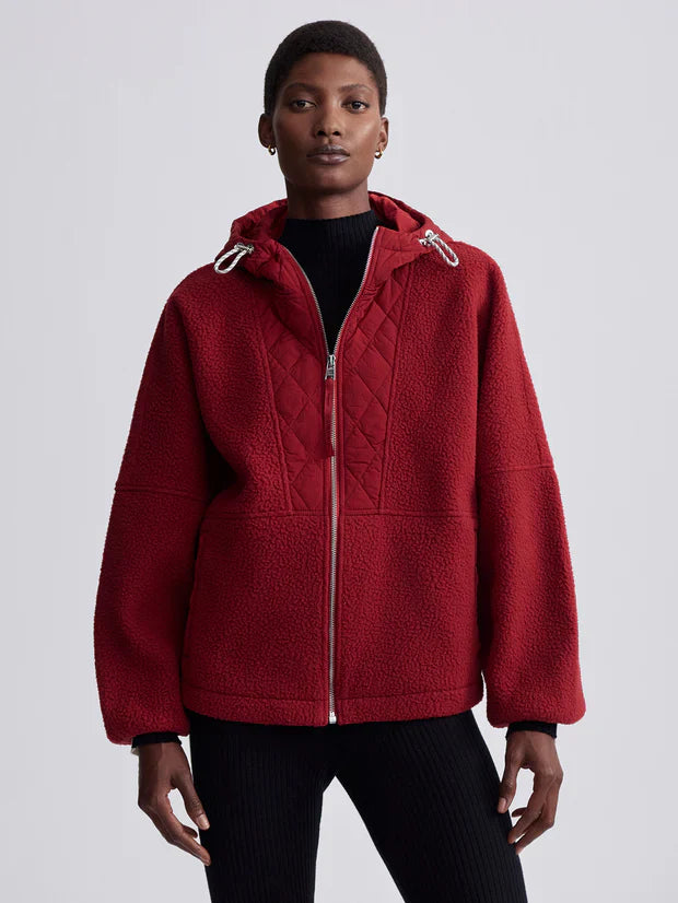 Richfield Quilt Fleece Combo, Red Dahlia