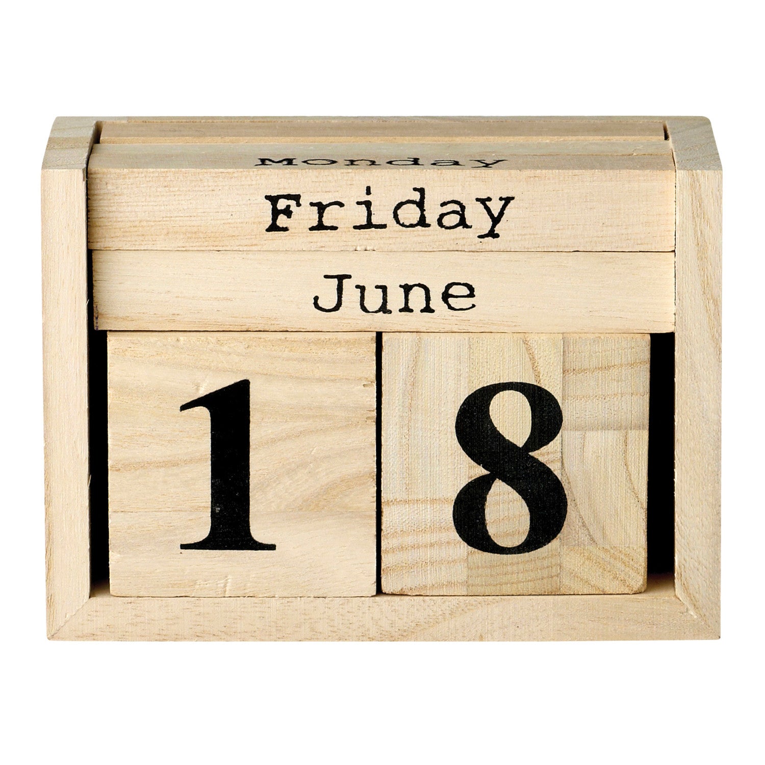 Paulownia Wood Perpetual Calendar