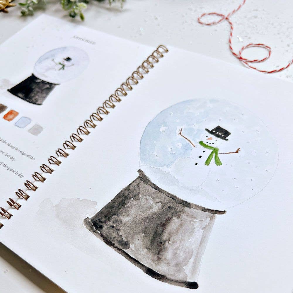 Christmas watercolor workbook