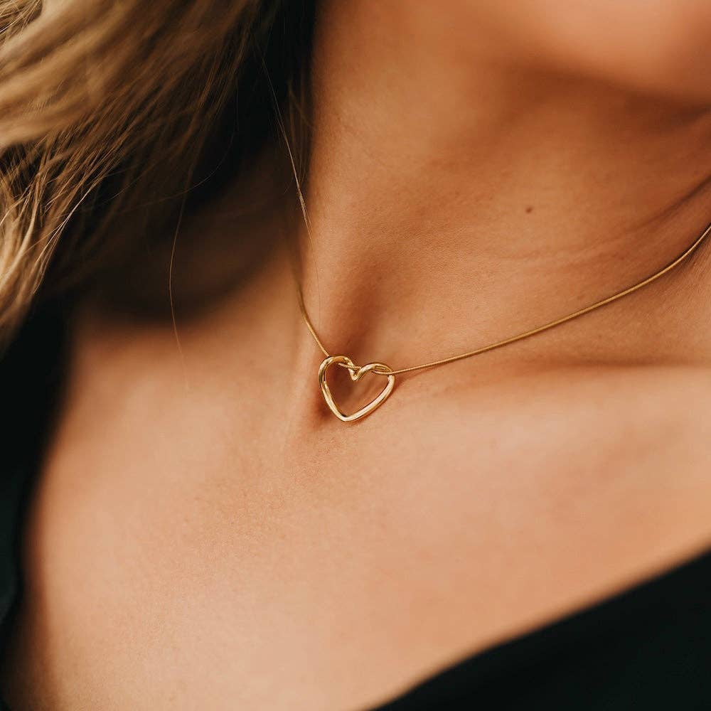 Tangled in Love Heart Waterproof Necklace