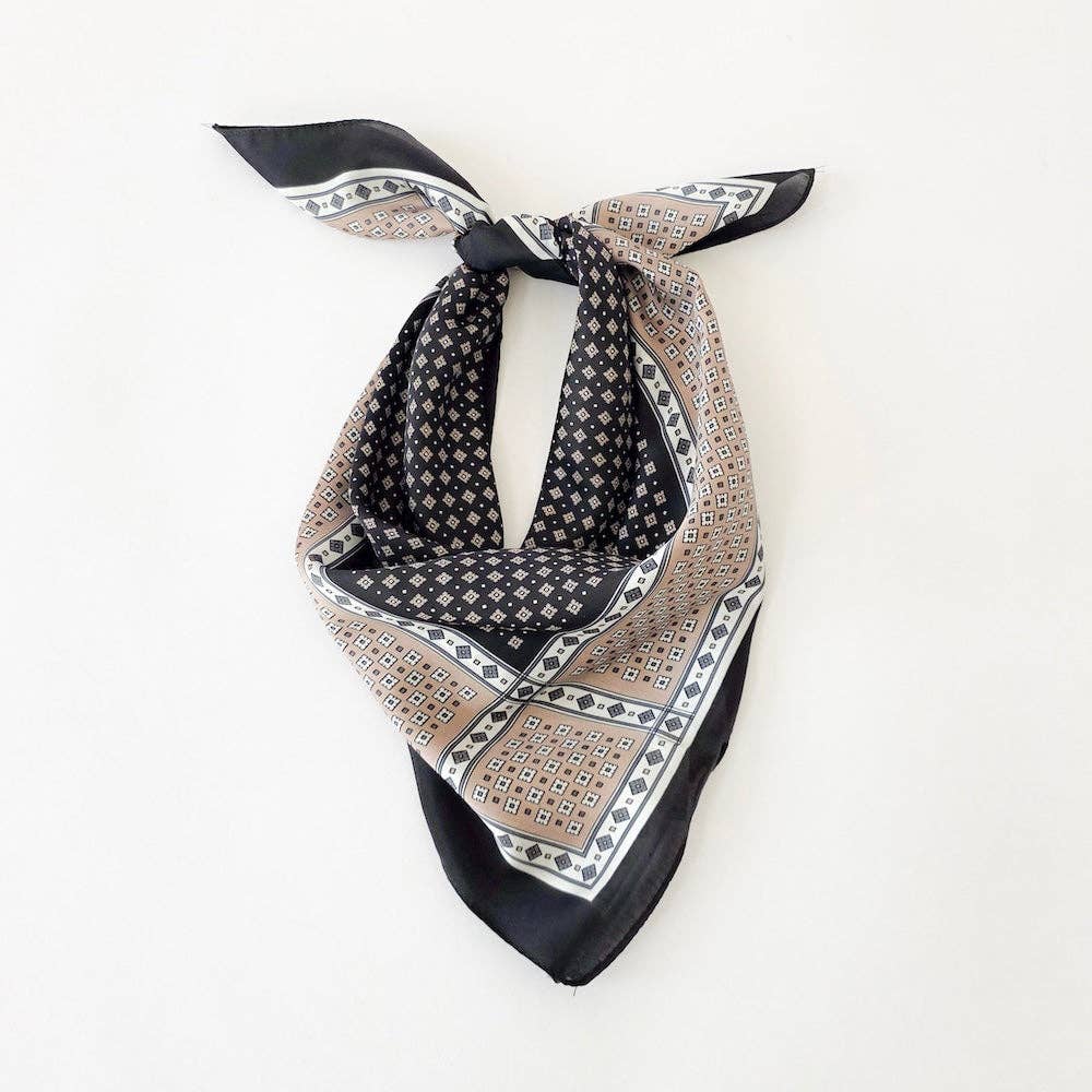 Pretty Simple Alice square scarf in blue floral print
