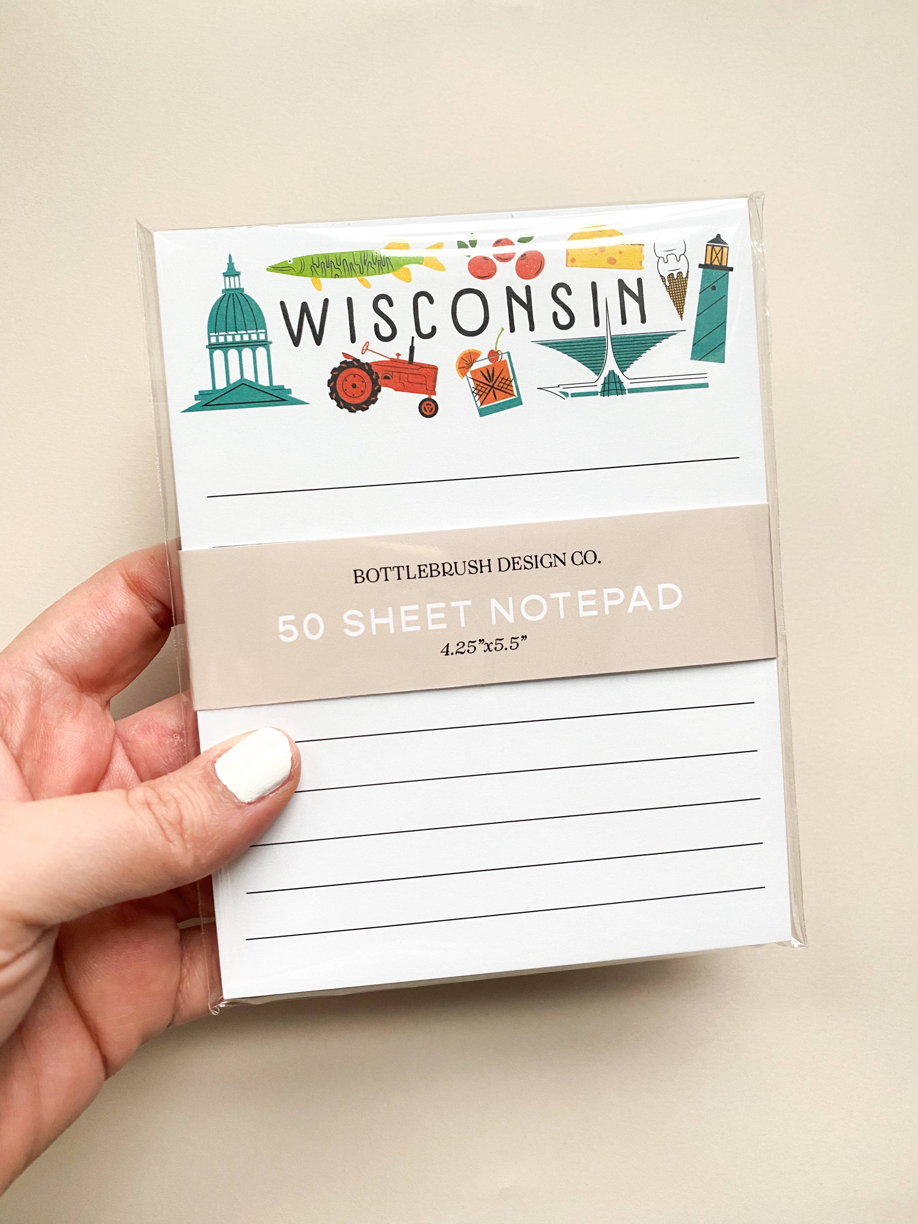 Wisconsin Icons 50 Sheet A2 Notepad