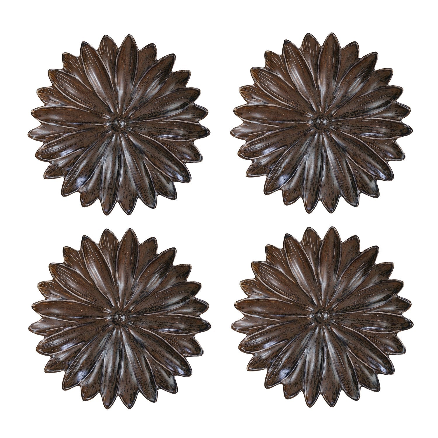 Stoneware Flower Shaped Plate (Each One Will Vary)