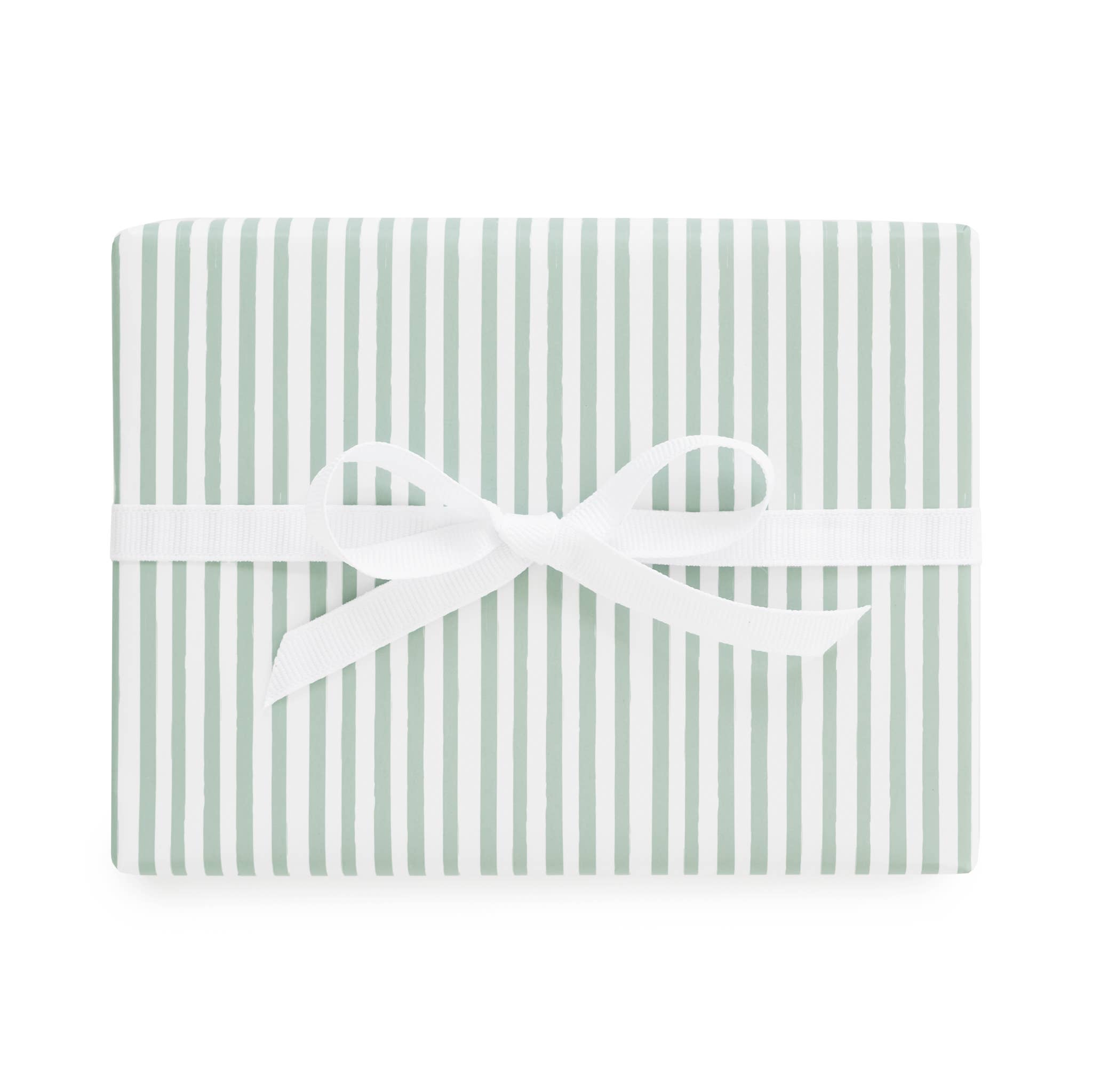 Green Painted Stripe, Wrapping Paper Roll