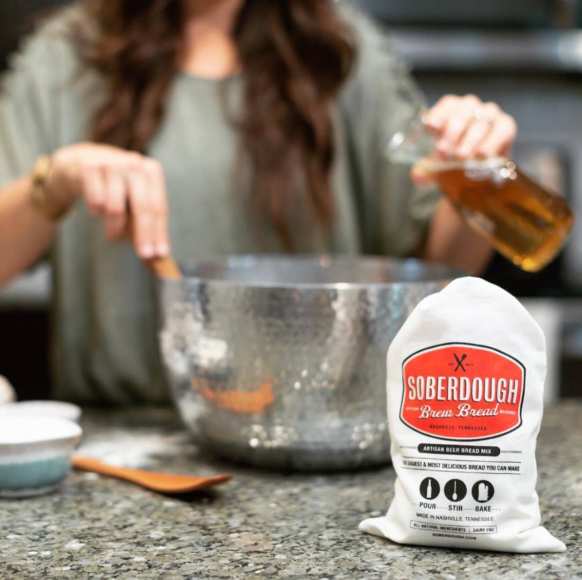 Soberdough Cinnamon Swirl brew bread mix bag