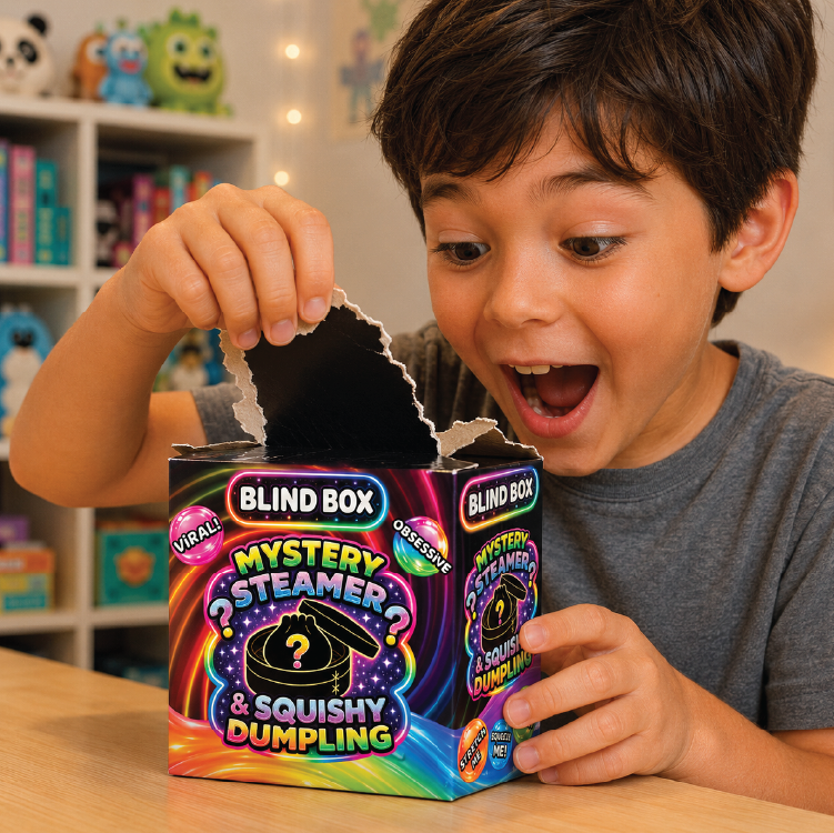 Novelty Brands Fun Doh Blind Box Squishy Steamer Dumpling toy, viral mystery dumpling squishy