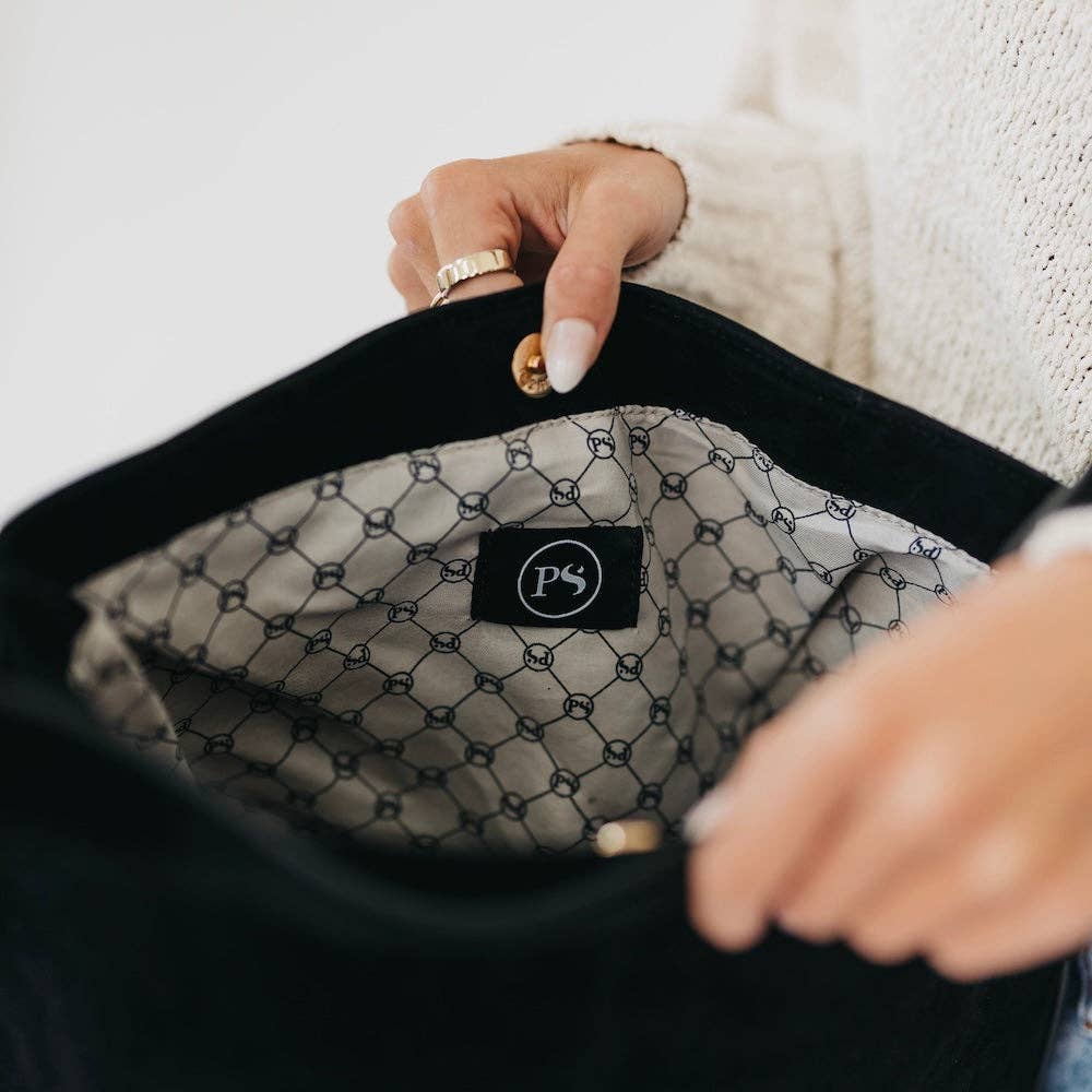 Pretty Simple Evie faux suede hobo shoulder bag