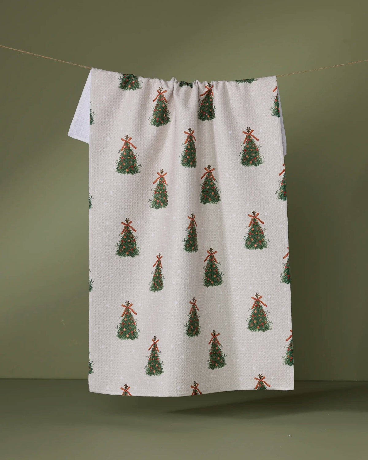 Geometry Arbolitos print cotton tea towel