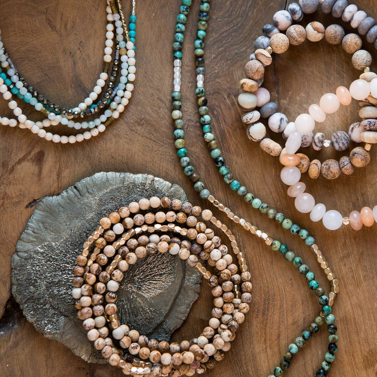Scout Curated Wears rose quartz stone wrap bracelet, stone of the heart