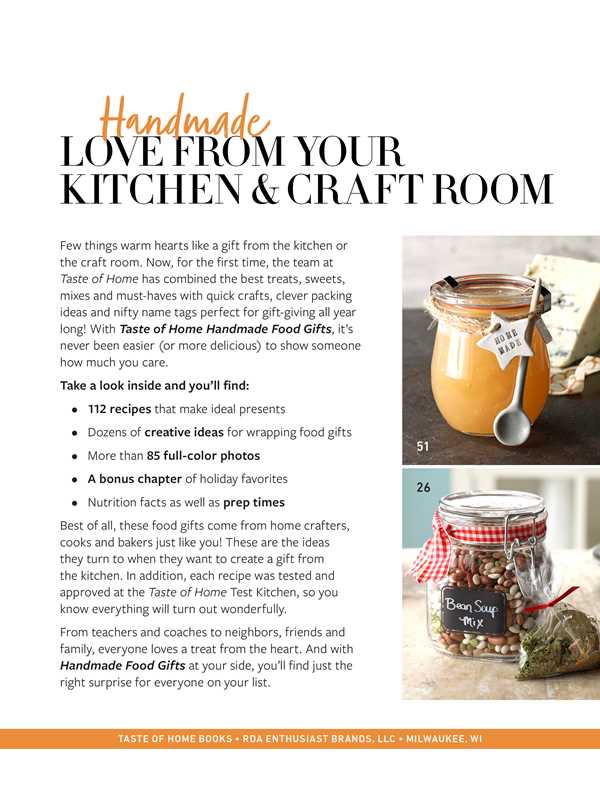 Taste of Home Handmade Food Gifts by