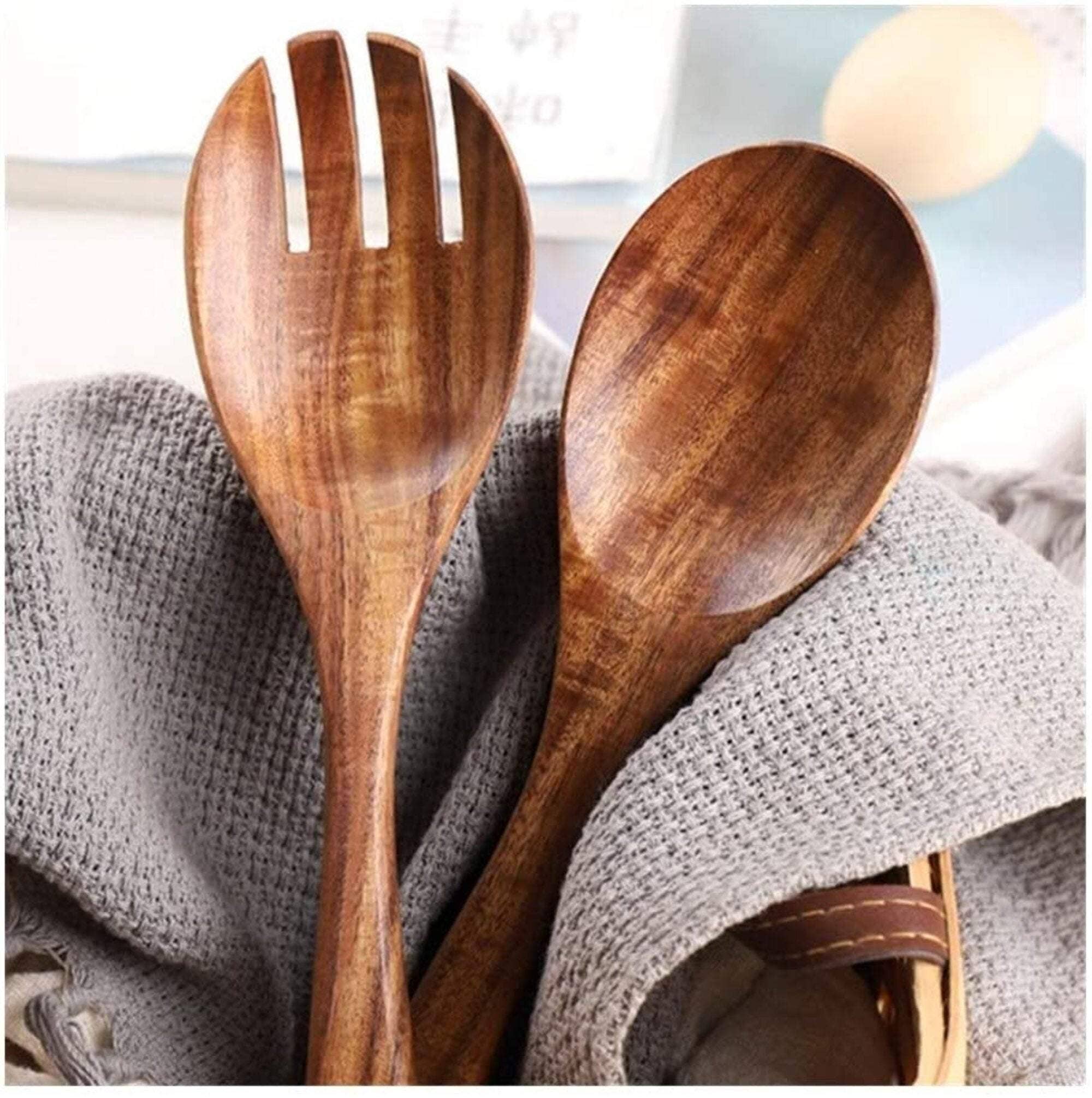 Wooden Salad Spoon and Fork Set