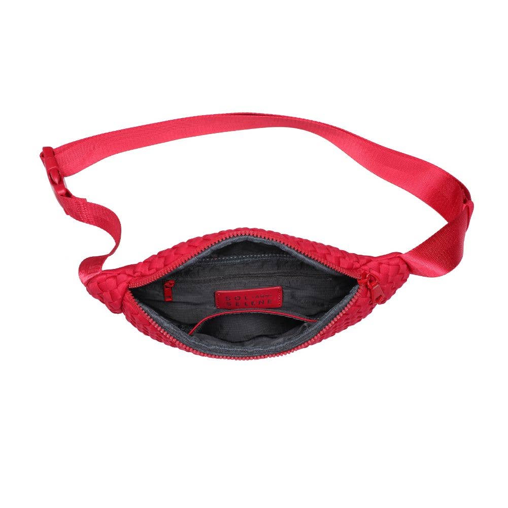 Aim High  Woven Neoprene Belt Bag: Black