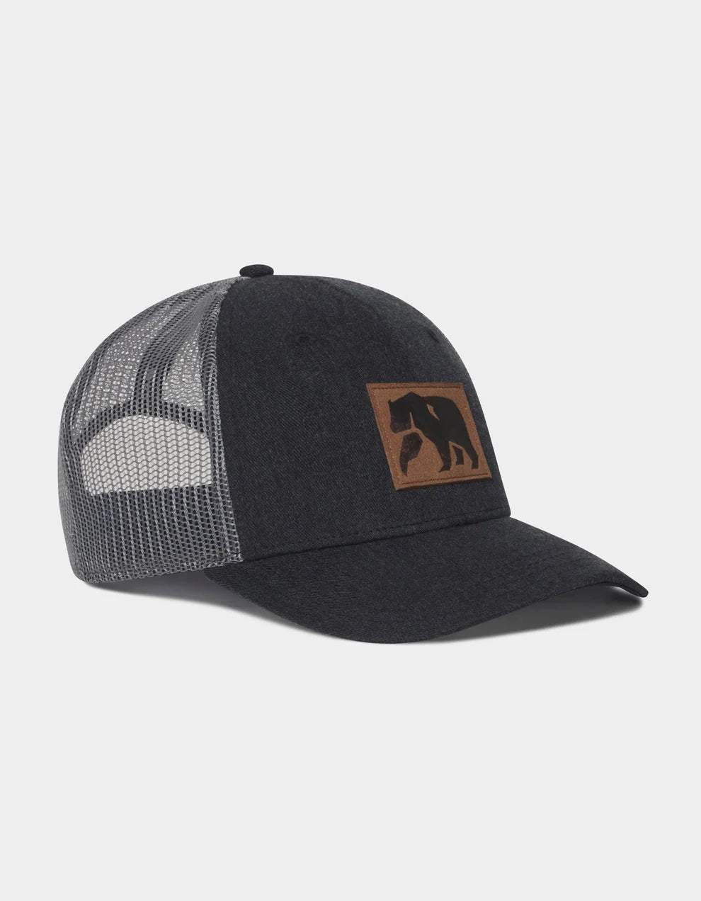 Leather Patch Dano Hat, Charcoal