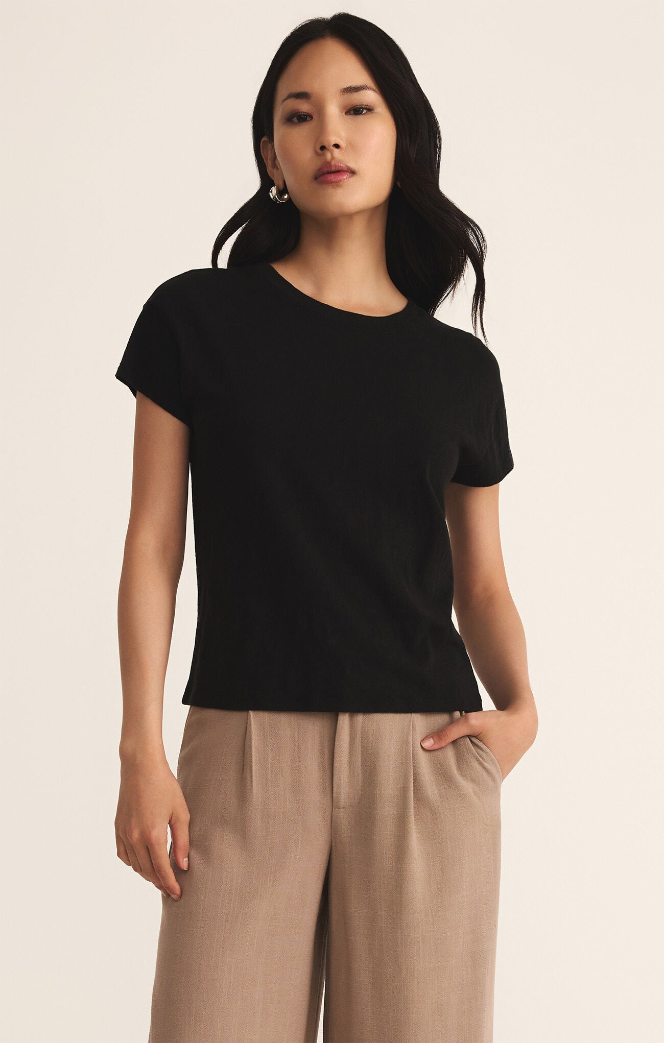Modern Slub Tee, Black