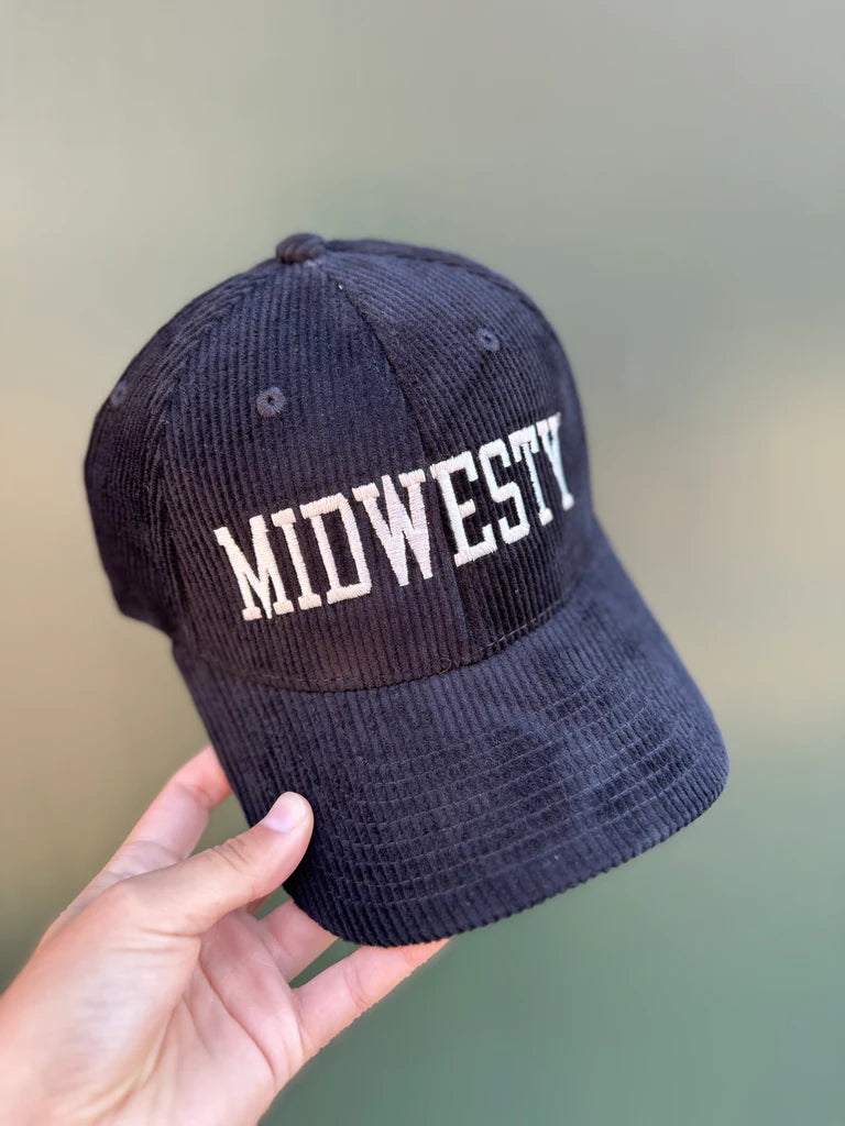 Midwest Girl Cord Hat, Black
