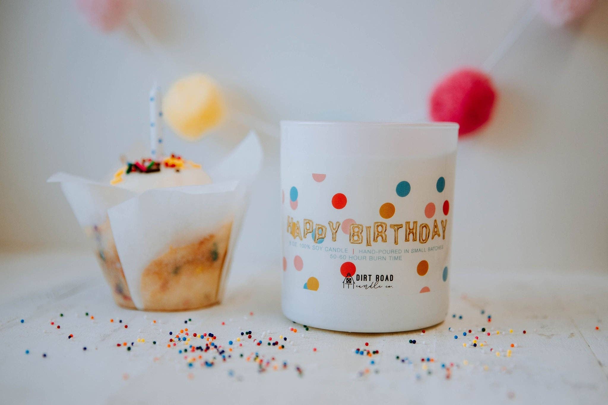 10 oz. Happy Birthday Candle