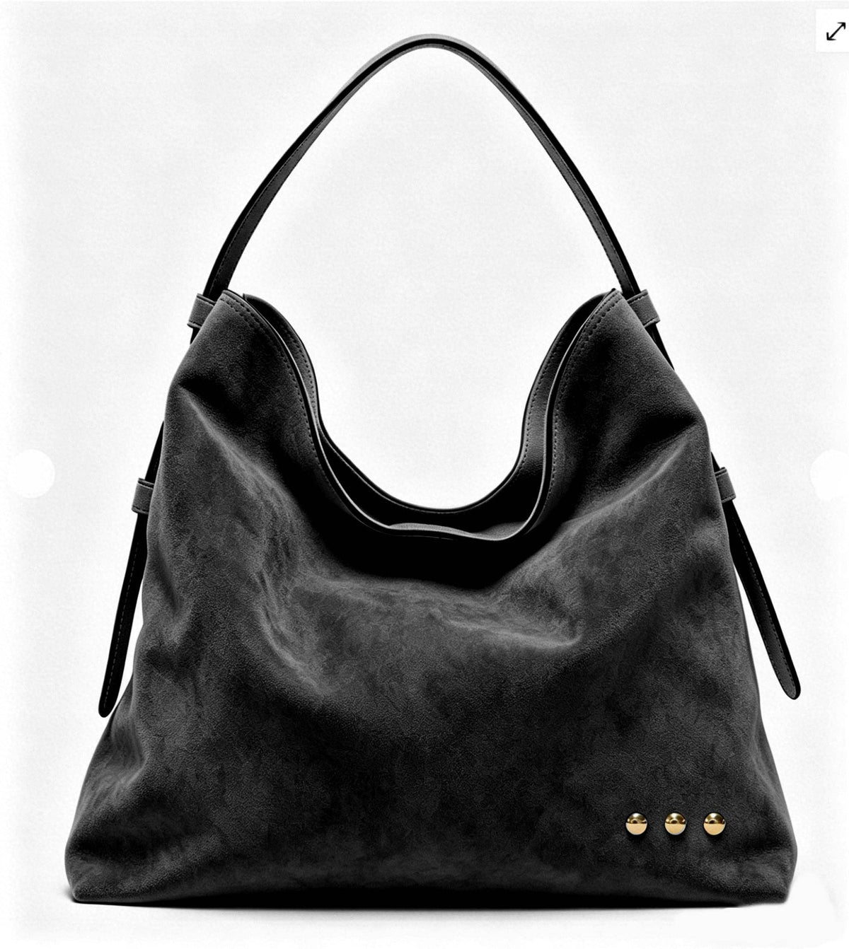 Pretty Simple Evie faux suede hobo shoulder bag