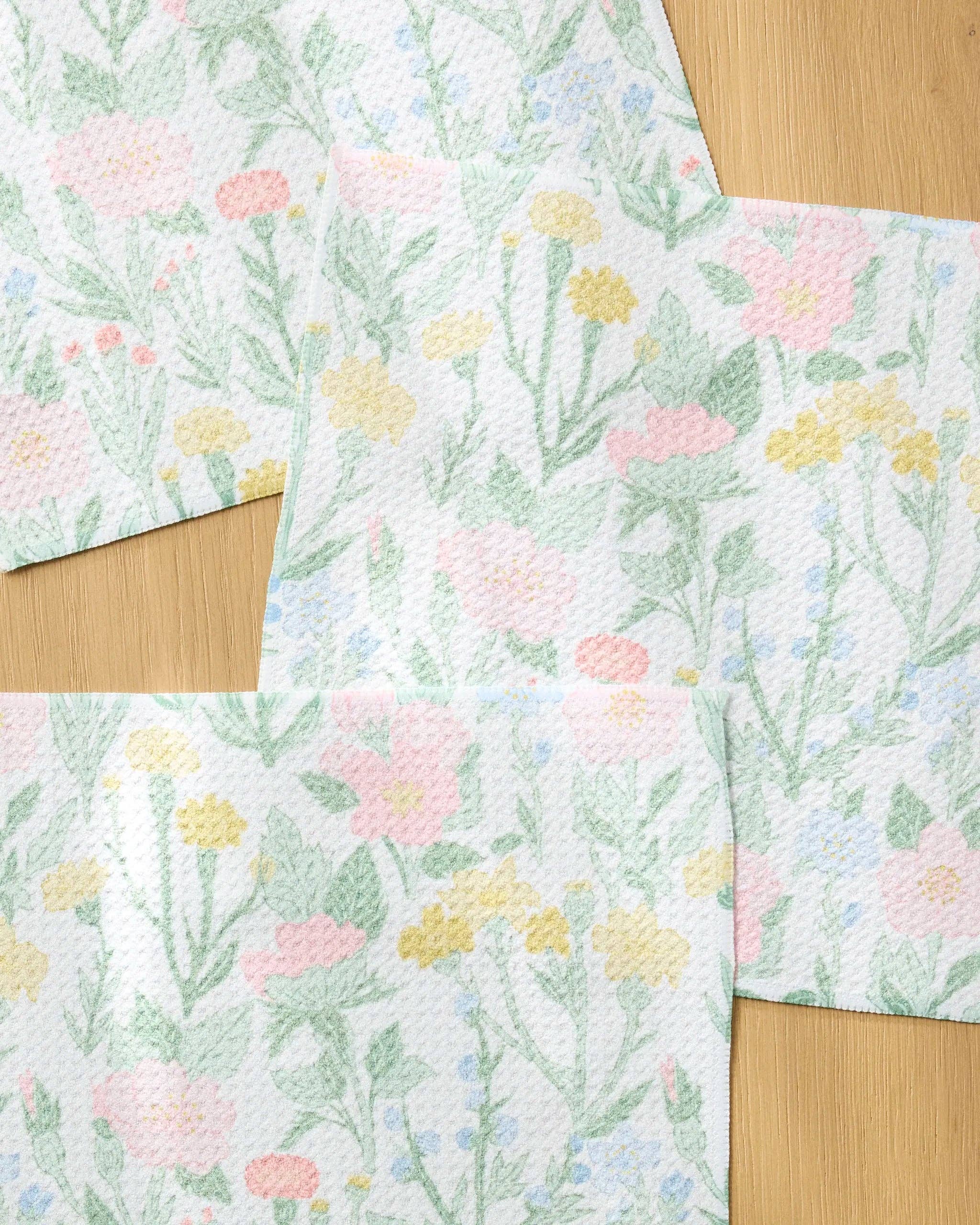 Wildflowers in Bloom Dishcloth Set