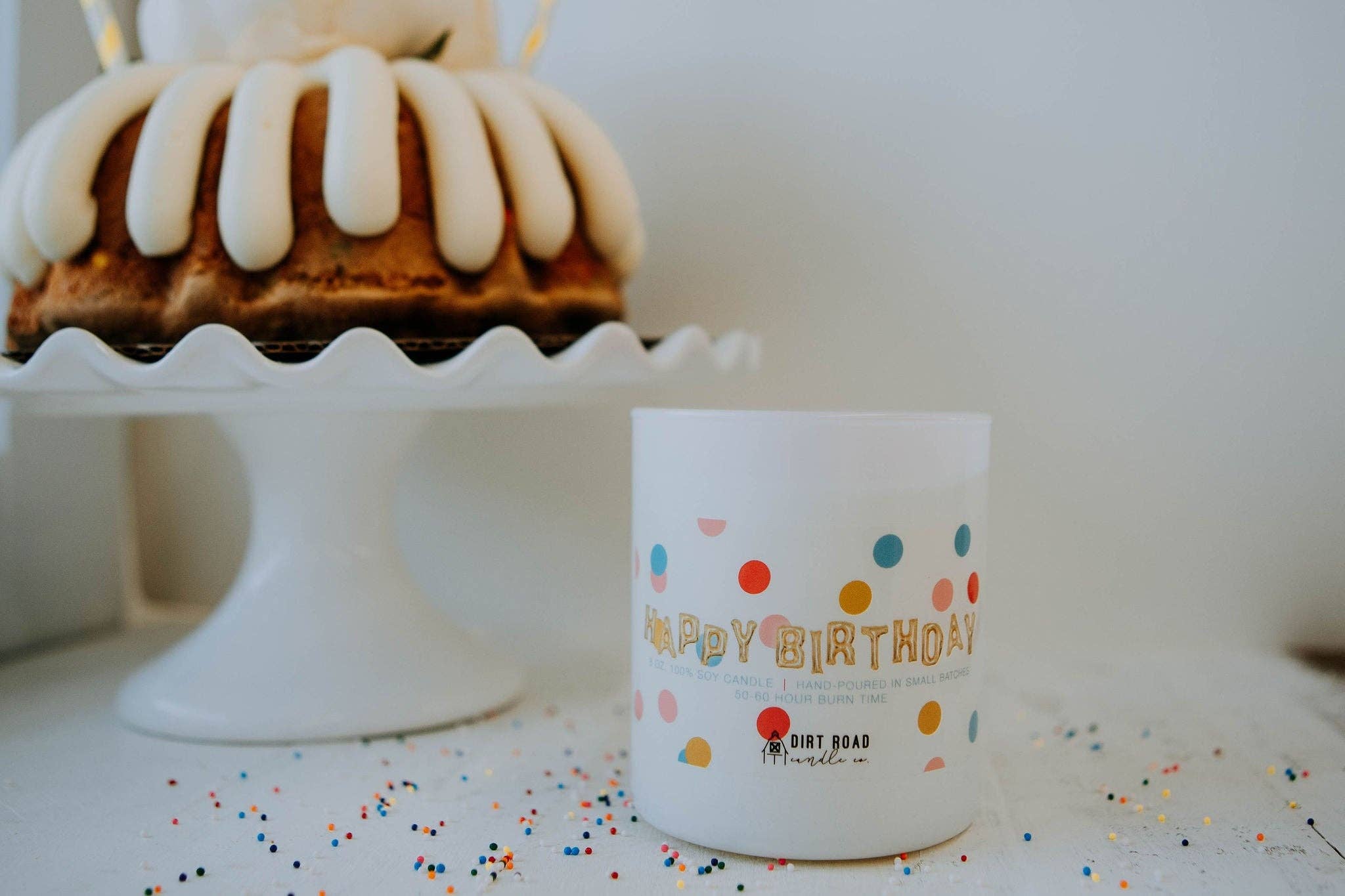 10 oz. Happy Birthday Candle