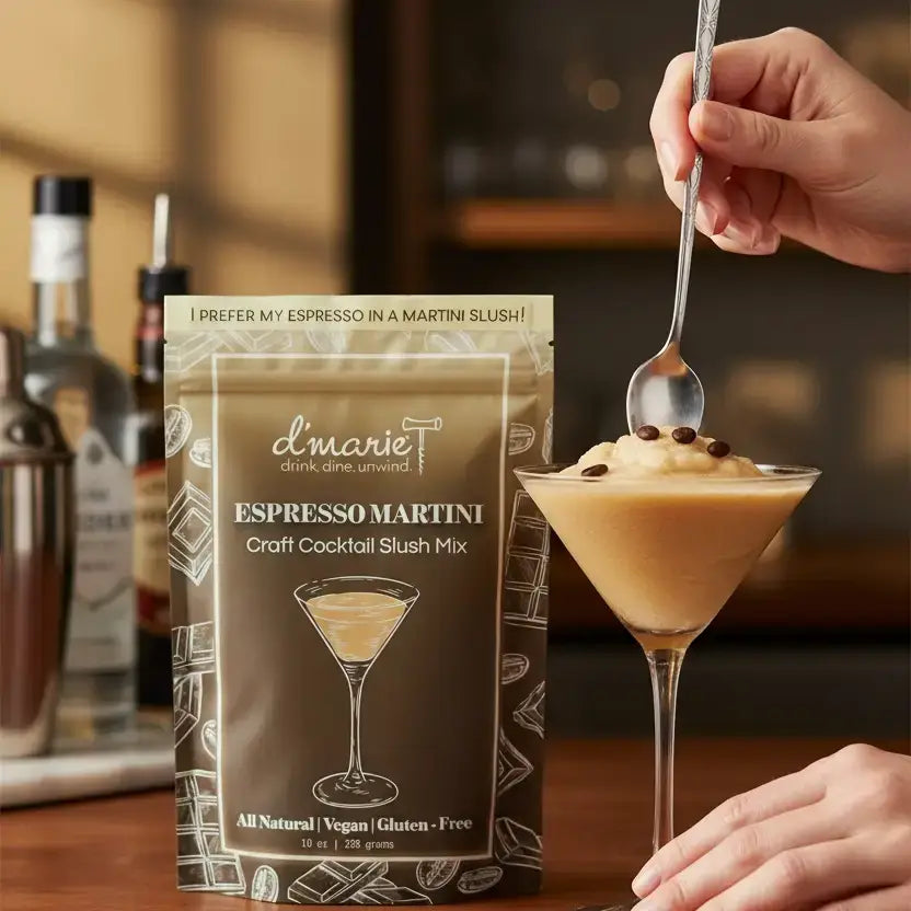 d'marie inc. Espresso Martini ready-to-freeze cocktail, tester size