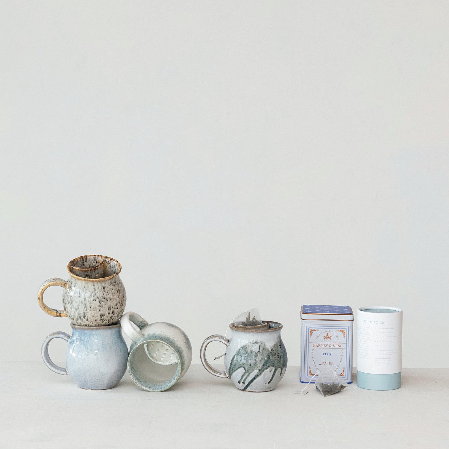 Stoneware Mug w/ Tea Bag Holder, 16 oz.