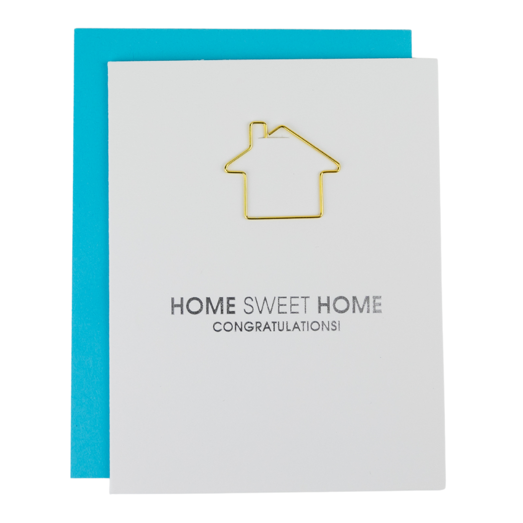 Home Sweet Home - Housewarming - House Paperclip Card