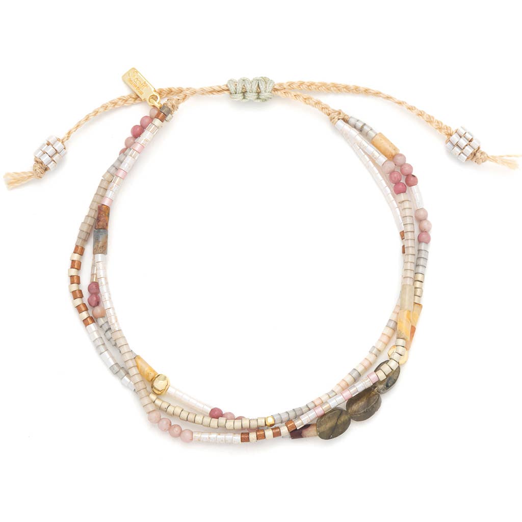 Scout Curated Wears mixed media bracelet with labradorite and gold, Magic