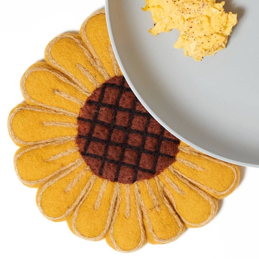 Wool Trivet - Sunflower