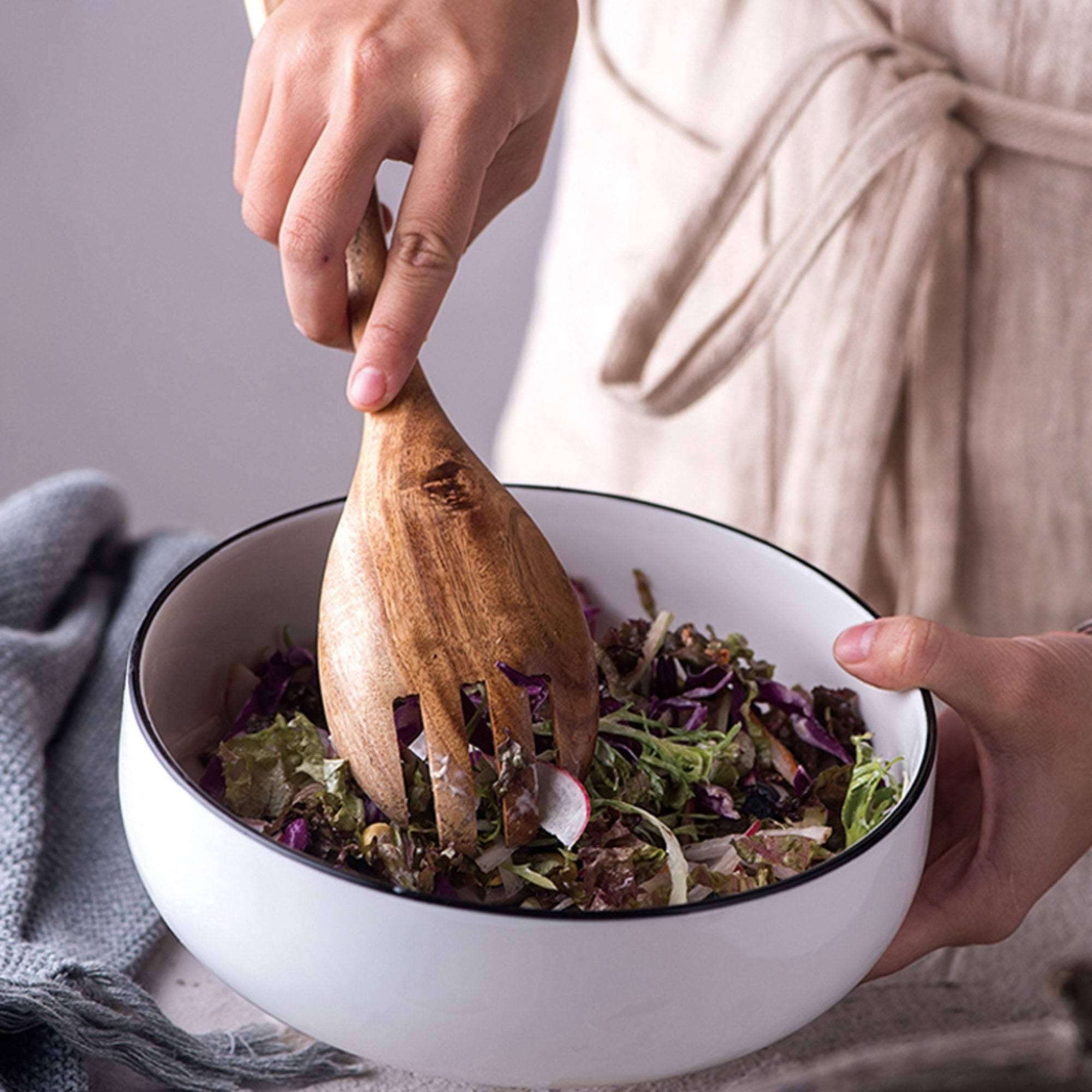 Wooden Salad Spoon and Fork Set