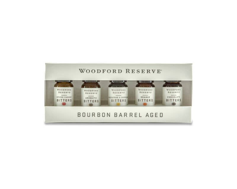Woodford Reserve Bitters Dram Set gift box with five 10 ml bottles