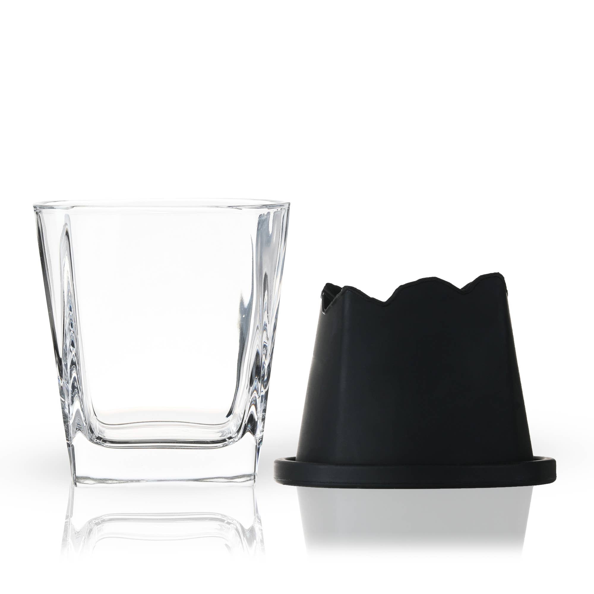 Glacier Rocks® Mountain Ice Mold and Crystal Whiskey Glass