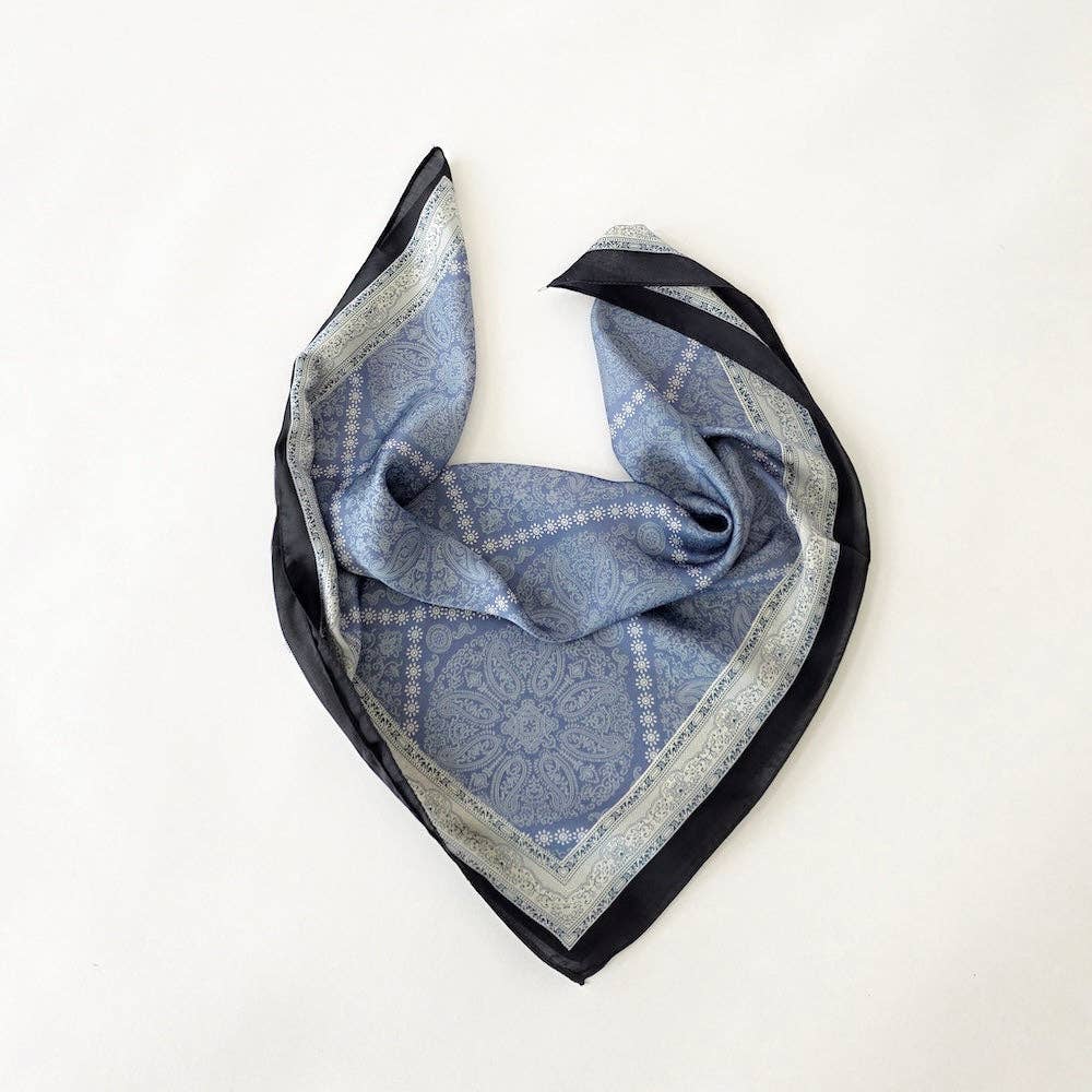 Alice Square Scarf, Blue Floral