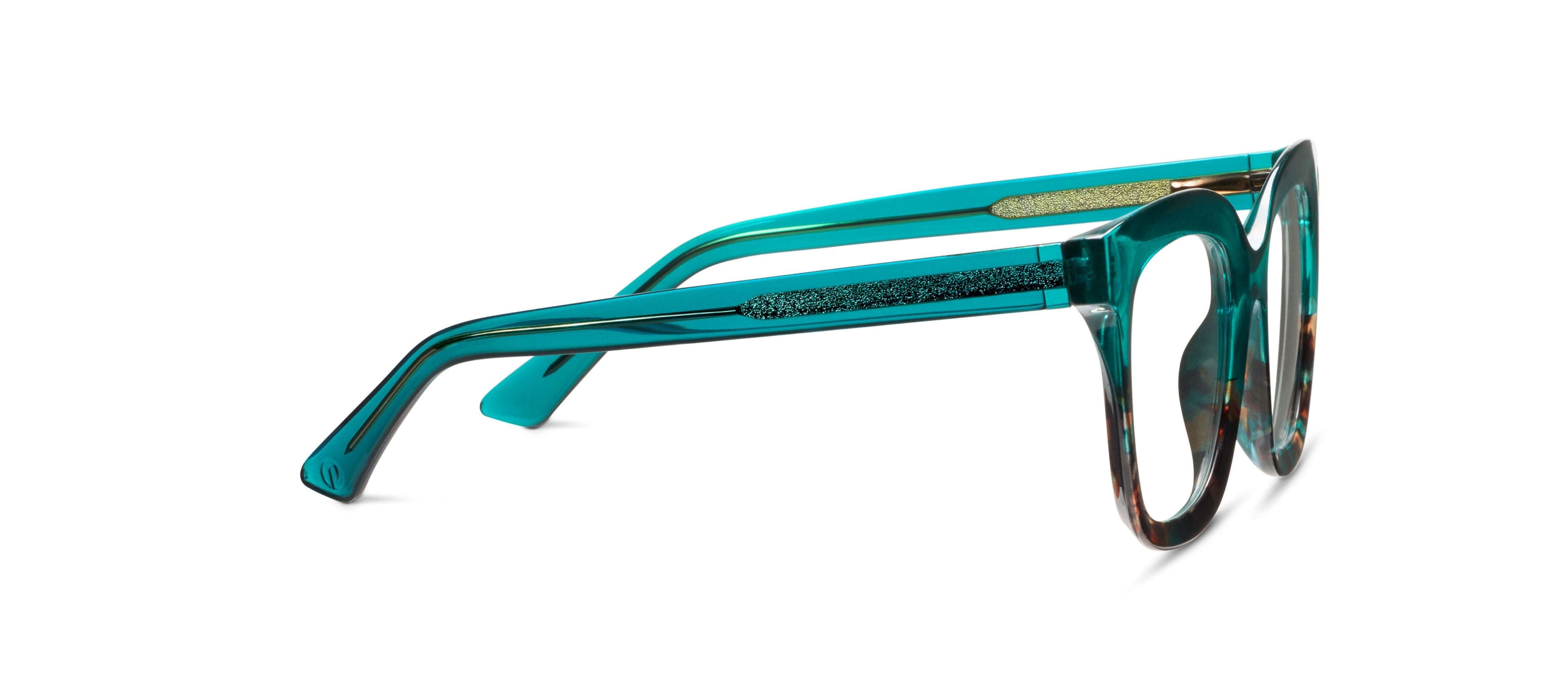Fanfare Reading Glasses, Teal Botanico