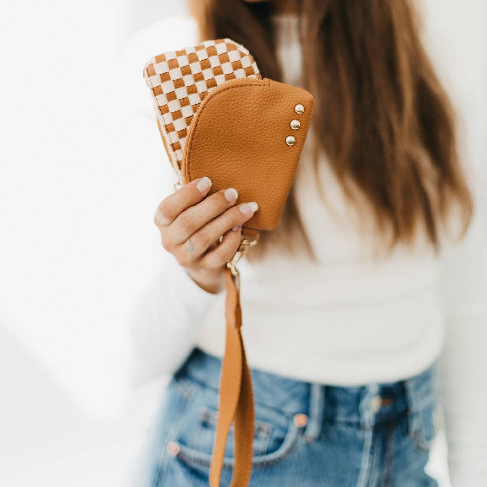 Wonderlust Woven Dual Pouch Wristlet, available in 4 colors
