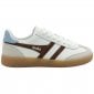 Gola Classics Women's Viper Leather Sneakers, White/Dark Brown/Air/Gum
