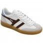 Gola Classics Women's Viper Leather Sneakers, White/Dark Brown/Air/Gum