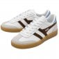 Gola Classics Women's Viper Leather Sneakers, White/Dark Brown/Air/Gum