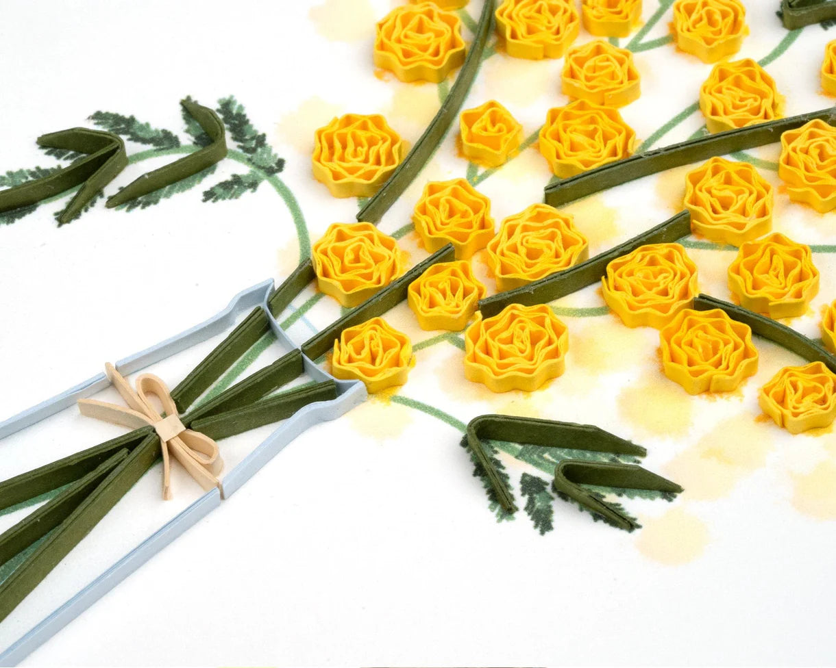 Quilled Mimosa Flower Greeting Card
