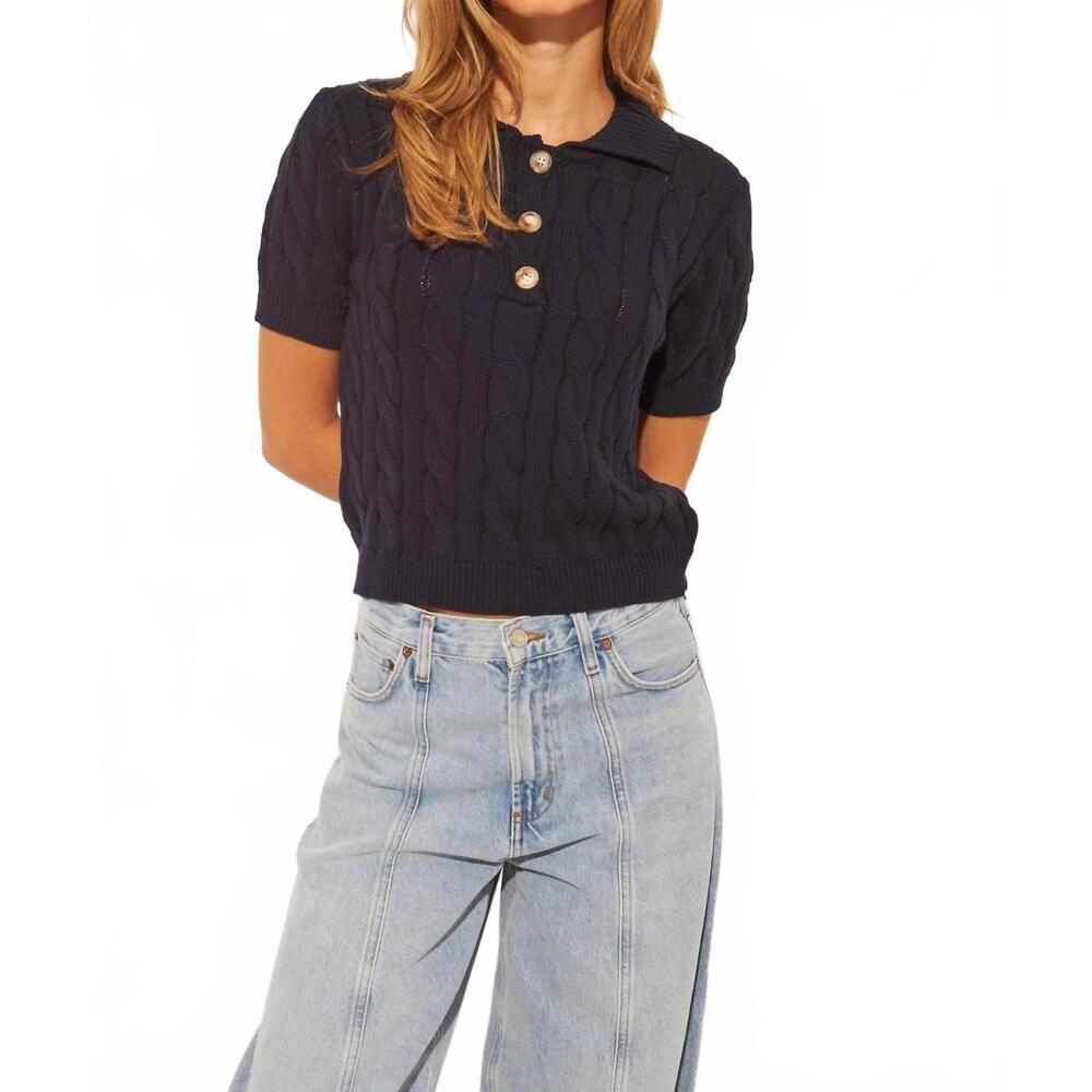 Short Sleeve Timmy Sweater, available in 2 colors