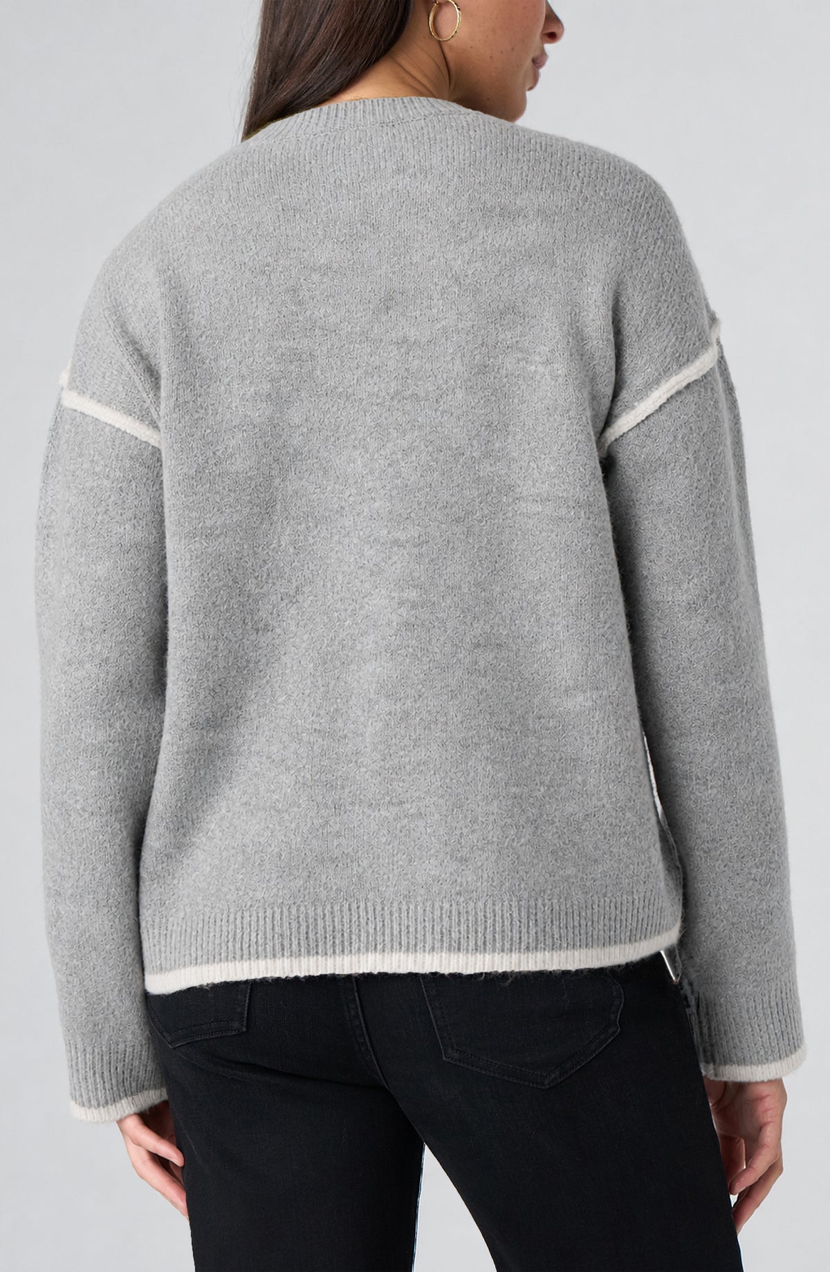 Liverpool Crewneck Sweater with Cream tulip Hem