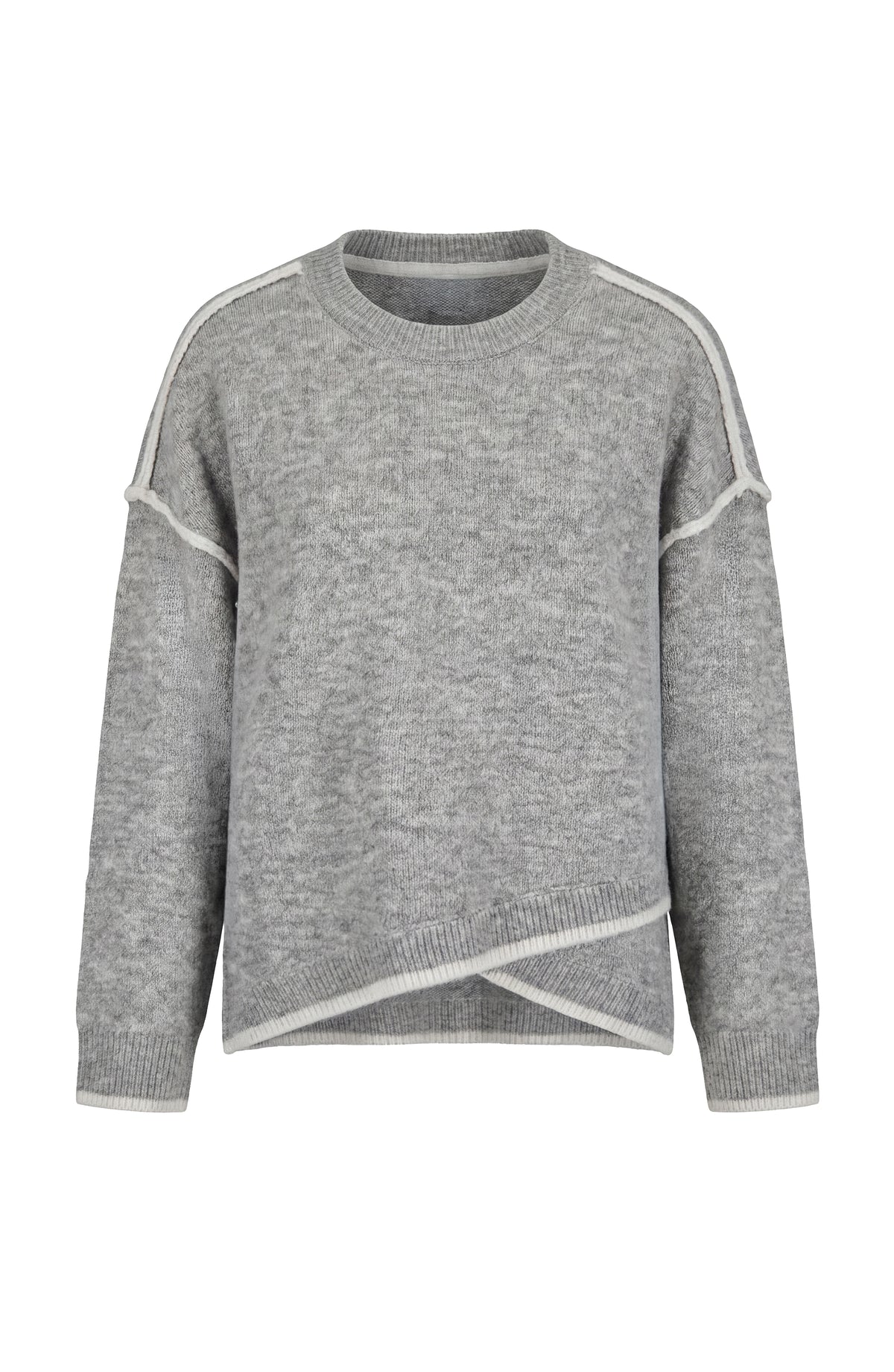 Liverpool Crewneck Sweater with Cream Tulip Hem