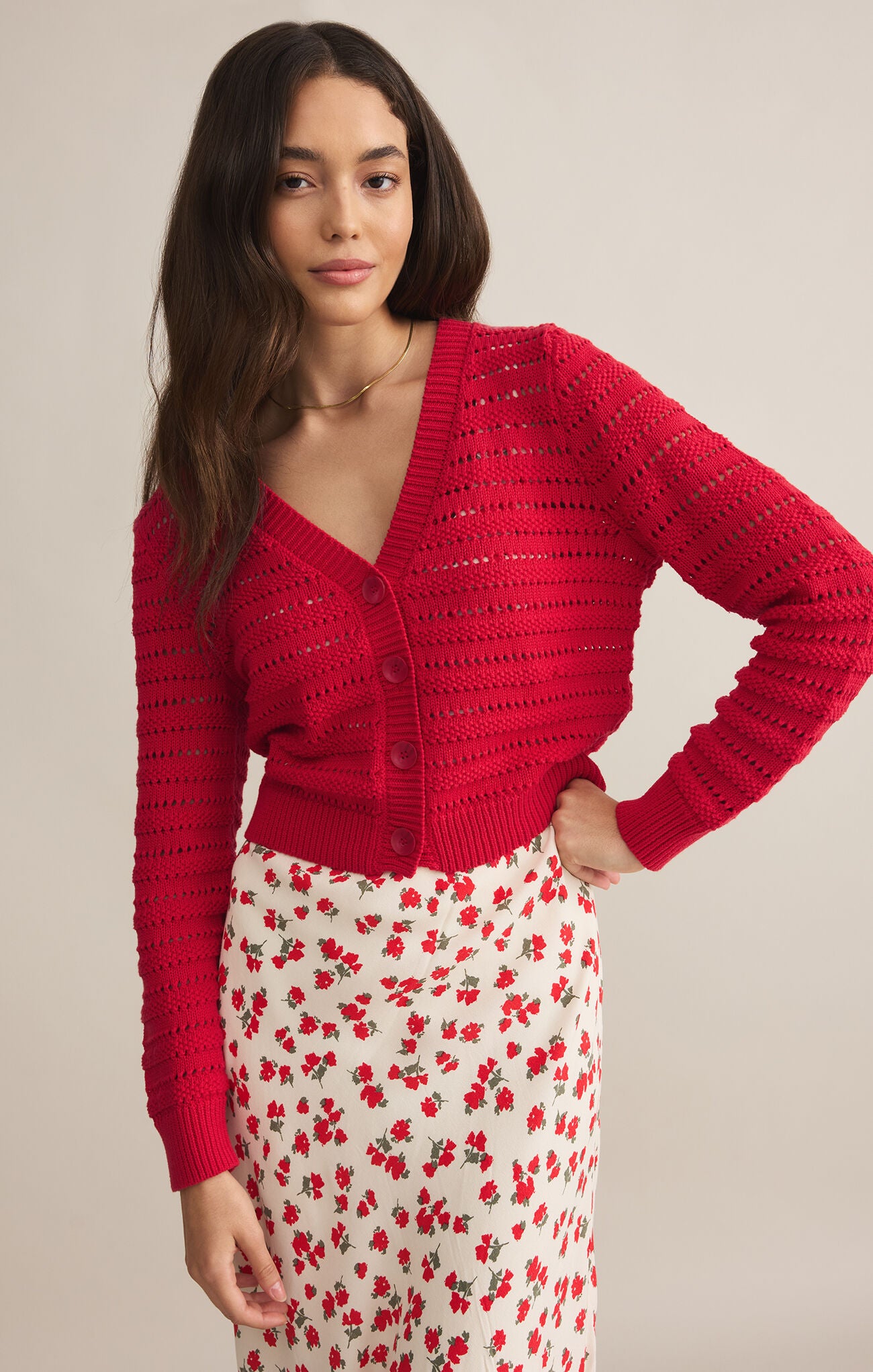Romance Cardigan, Cherry